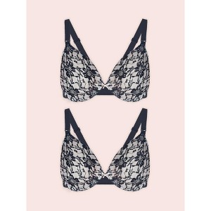 Leading Lady Women's The Paulette - Underwire Allover Lace Nursing Bra 2-Pack (4018-2pk) - 1 of 4
