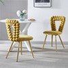 Lyngins Polyester Barrel Accent Chairs Set of 2,Upholstered Arm Chairs with Iron Tube Legs for Living Room,Bedroom - 2 of 4