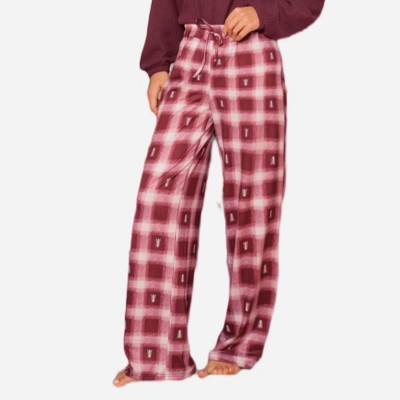 Women’s Cozy Festive Plaid Pajama Pants with Tree Pattern - Cupshe