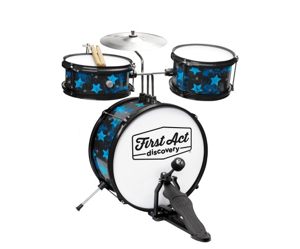 First Act Discovery - Drum Set & Seat - Blue Rock Stars