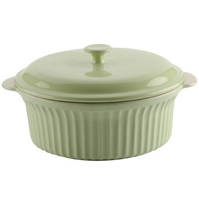 Typhoon Green Stoneware Large Vintage Casserole with Lid