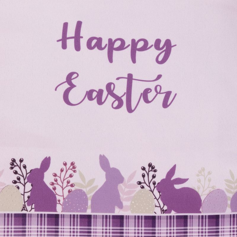 Northlight 72" Pastel Purple "Happy Easter" Plaid Table Runner, 4 of 6