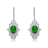 Guili Sterling Silver Rhodium Plated Leverback Earrings with Oval CZ, crafted for a luxurious and timeless statement with effortless elegance - 3 of 3