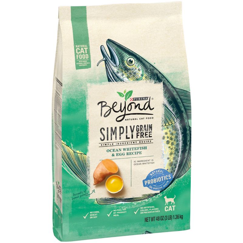 Purina Beyond Simply Grain Free Probiotics Ocean White Fish & Egg Recipe Adult Premium Dry Cat Food, 5 of 9