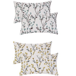 Unique Bargains Floral Pattern Decoration Pillow Cases for All Seasons 4 Pcs - 1 of 4