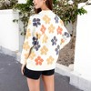 Anna-Kaci Women's Button-Up Knit Cardigan with Floral Print and Front Pockets - 3 of 4