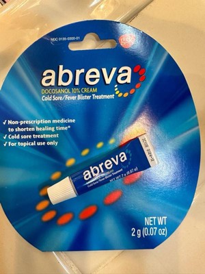 Abreva Docosanol 10% Cream Cold Sore/fever Blister Treatment Pump - 0.07oz  : Target