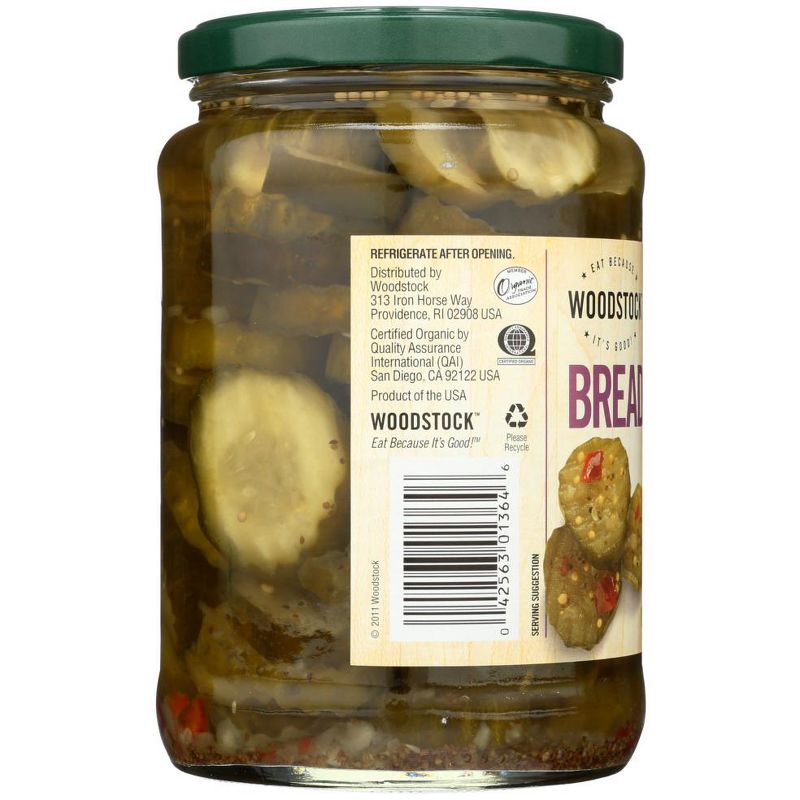 Woodstock Foods Organic Bread and Butter Pickle Chips - Case of 6/24 oz, 4 of 8
