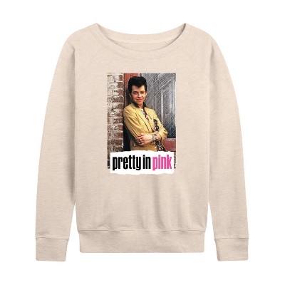 Women's - Pretty in Pink - Duckie and Blane Lightweight French Terry Wide Neck Long Sleeve Shirt