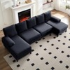 Mjkone U Shaped Sectional Sofa, 4-Seat Modular Sofa, Living Room Modern Couch with Chaise - 2 of 4