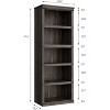 Farmhouse Book Shelf with Storage Open Display Bookshelves - 4 of 4
