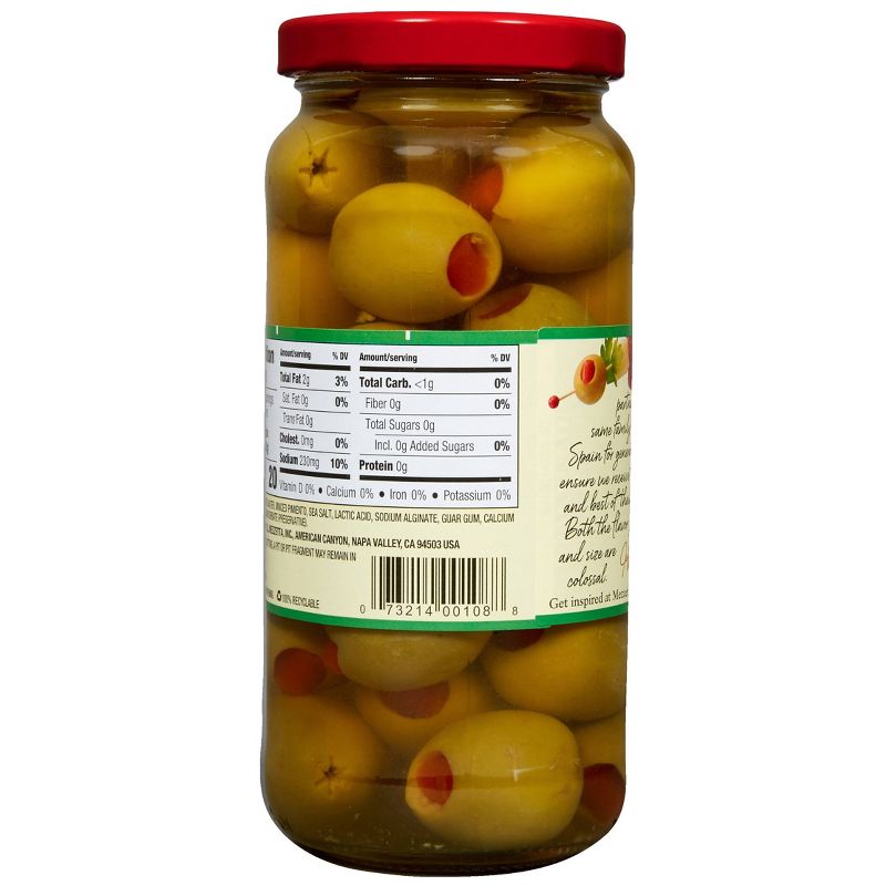 Mezzetta Super Colossal Spanish Queen Pimento Stuffed Olives - 10oz, 5 of 7