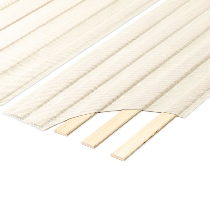 Wood Bed Slat Board with Fabric Cover and Vertical Mattress Support Beige - Mellow, 2 of 8