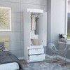 SEVOBAL Armoires with Double Doors Two Drawers Hanging Rod and Spacious Storage for Bedroom Organization, White, 23.3"*18.9"*70.4" - 4 of 4