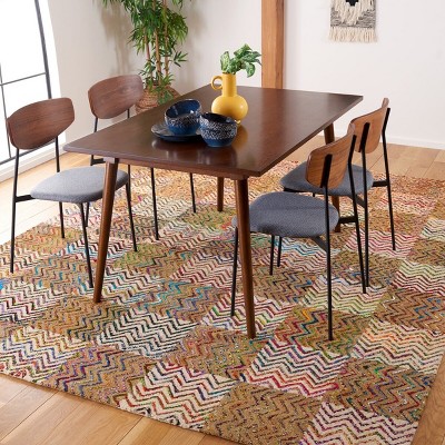 Vibrant Multicolor Hand-Tufted Wool & Cotton 8' x 10' Area Rug