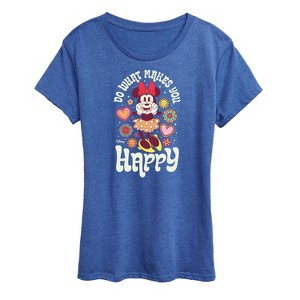 Women's - Disney - Minnie Mouse Do What Mkes You Happy Short Sleeve Graphic T-Shirt - 1 of 4