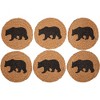 Wyatt Stenciled Bear Jute Coaster Set of 6 - 3 of 3