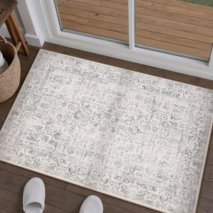 2'x3' Washable Small Area Rugs indoor Oriental Vintage Rugs for Door Entrance Entryway Bedroom Throw Rugs Non skid - 1 of 4