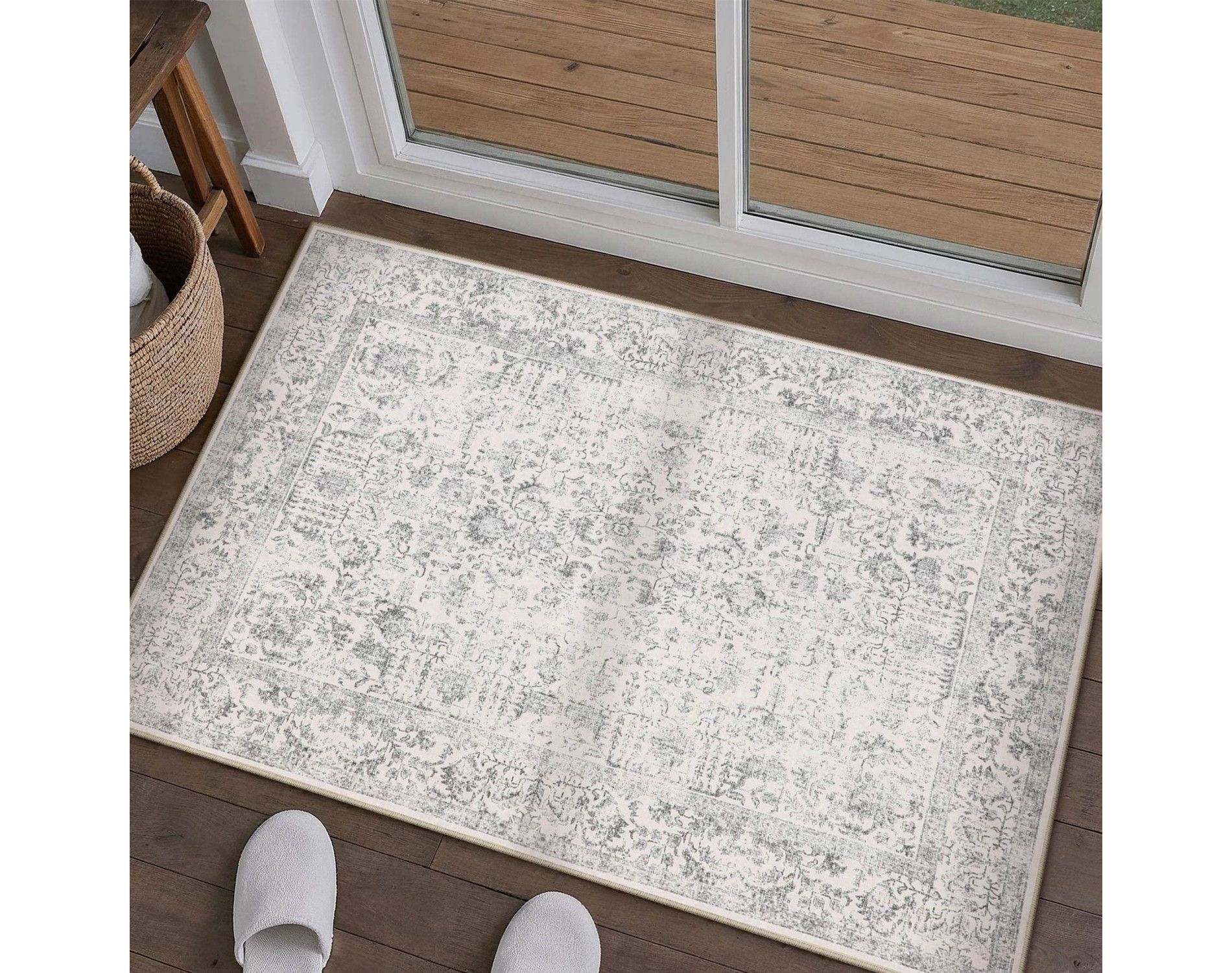 2'x3' Washable Small Area Rugs indoor Oriental Vintage Rugs for Door Entrance Entryway Bedroom Throw Rugs Non skid