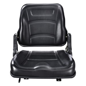 VEVOR Universal Forklift Seat, Fold Down Tractor Seat with Adjustable Angle Back and Micro Switch, 6.3-13.4 inch Extended Slot, Black - 1 of 4