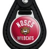 North Dakota State College of Science Wildcats Logo Black Leather Keychain - 3 of 4