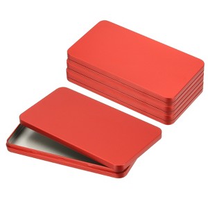 Unique Bargains Tinplate Money Ticket Credit Card Check Organizing Decorative Banks 6.7" x 3.5" 4 Pcs - 1 of 4
