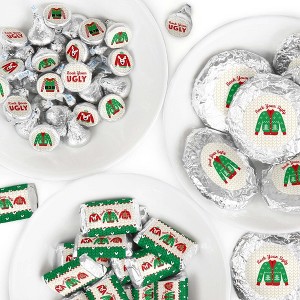Big Dot of Happiness Ugly Sweater -Holiday and Christmas Party Candy Favor Sticker Kit - 304 Pieces - 1 of 4