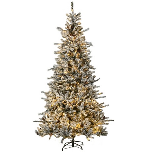 Green Realistic Fir Flocked/Frosted Christmas Tree Size: 7.5' H