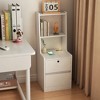 VYNXARIA Modern White Nightstand: Charging Station, Night Light, Bookshelf in One for Bedroom Bliss - 4 of 4