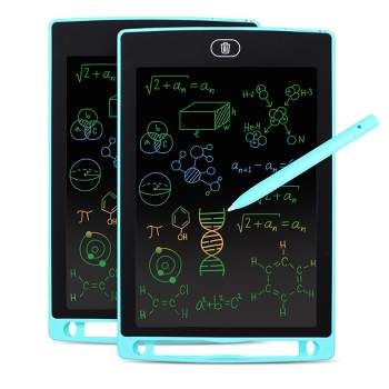 Dartwood LCD Writing Tablet - 8.5 Inch Colorful Electronic Doodle Board and Drawing Pad for Kids (Blue) (2 Pack)