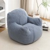 Foam Filled Teddy Bean Bag Chair,Oversized Bean Bag Sofa with Armrests for Adults Bedroom Living Room,Plush Lounge Bean Bag Couch-Coolbibila - 3 of 4