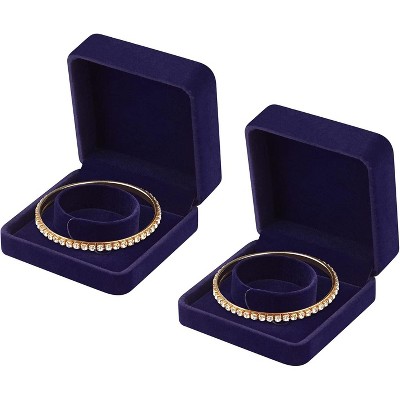 2 Pieces Boxes for Jewelry Gift, Organizer Holder for Wedding, Engagement, Proposal, Birthday and Anniversary
