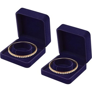2 Pieces Boxes for Jewelry Gift, Organizer Holder for Wedding, Engagement, Proposal, Birthday and Anniversary - 1 of 4