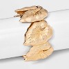 Etched Leaf Bracelet - A New Day™ Gold - 2 of 4