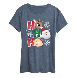 Women's - Rudolph - Rudolph Ho Ho Ho Short Sleeve Graphic T-Shirt - 1 of 4