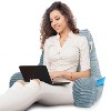 Nestl Reading Pillow for Bed with Fleece Blanket, Standard Bed Pillows for Sitting Up in Bed, Bed Rest Pillow - 2 of 4