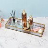 LAURAELLA Handcrafted Glass Tray, Decorative Storage Tray for Makeup, Jewelry, Desk, or Bathroom Stylish, Durable Glass Tray for Home and Office, Red - 3 of 4