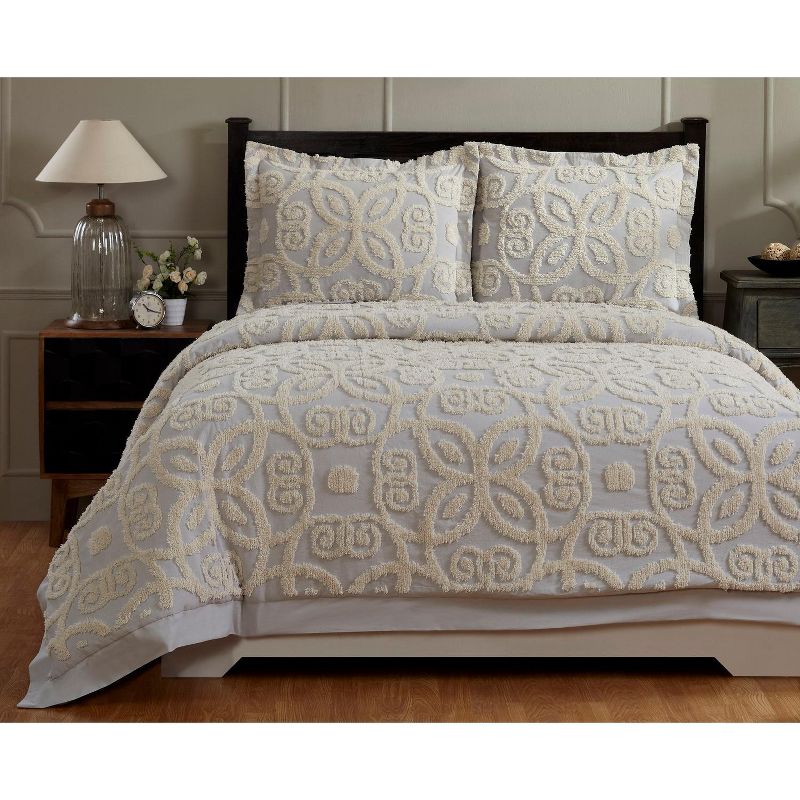 Eden Comforter 100% Cotton Tufted Chenille Comforter Set - Better Trends, 4 of 7