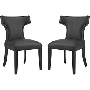 ModwayCurve Dining Side Chair Vinyl Set of 2 - 1 of 1