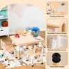 Toddler Table and Chair Set, Height Adjustable Kids Table and Chair Set of 4, Toddler Table for Reading, Drawing, Eating, for Ages Over 3 - 2 of 4