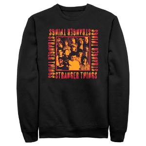 Men's Stranger Things Orange Group Shot Boxed Up Sweatshirt - 1 of 4