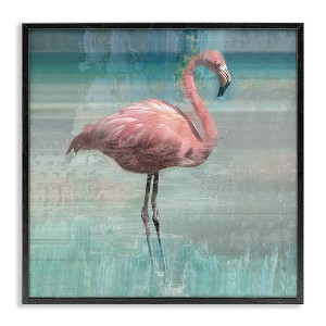 Stupell Industries Layered Flamingo Bird Portrait, 12" x 12" - 1 of 4