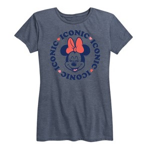 Women's - Disney - Minnie Iconic Repeated Short Sleeve Graphic T-Shirt - 1 of 4