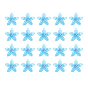 Unique Bargains Girl's Rhinestone Mini Floral Hair Clips 20 Pcs - 1 of 4