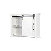 Bathroom Storage Cabinets Chest MDF Home Office Storage Cabinet With 2 Adjustable Shelves Sliding Doors Cabinet - image 4 of 4