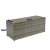 200 Gallon Outdoor Storage Deck Box, Wicker Patio Storage Box with Lid, Flip Top Storage Bench, Storage Bin for Cushion Garden Tool Pool Supplies - 3 of 4