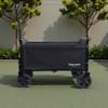 SEVOBAL Utility Storage Carts All-in-One Convertible Folding Wagon with Bench Seat Storage and Dog Tether for Outdoor , Gray , 17.7"*7.88"*13.77" - 2 of 4