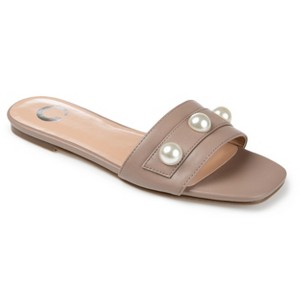 Journee Collection Womens Leonie Slide Flat Sandals - 1 of 4