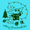 Girl's Star Wars: The Mandalorian Merry the Force Be With You Grogu Crop Top T-Shirt - 2 of 3
