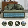 61" Oversized Chaise Lounge Chair Indoor, Corduroy Upholstered Boneless Sofa, 2‑Person Comfy Cloud Boneless Couch, 4 Pillows & Armrests - 4 of 4